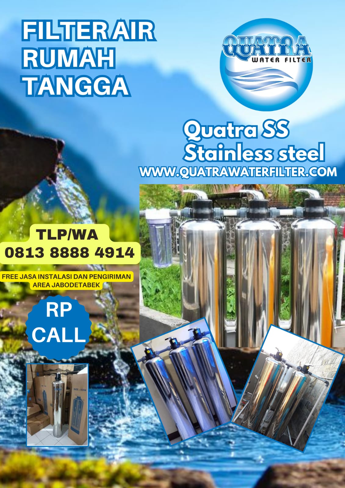 Filter Air Rumah Tangga Quatra Ss Quatra Water Filter